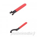 Fenteer 2x Clé à Molette Cle Pince Serrage Ressort DIY Porte-outil Spanner Wrench ER16M ER32M  B07SPRMYW3